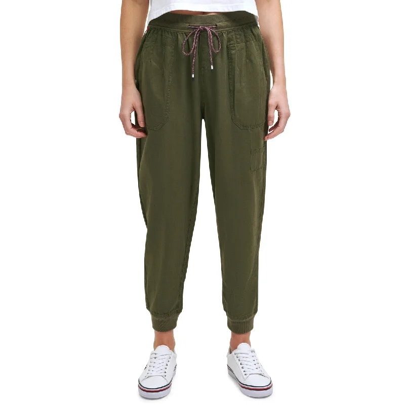 Dance Jeans for Movement -Tommy Jeans Women's Pull-On Cargo Jogger Pants Green Size X-Small - XS