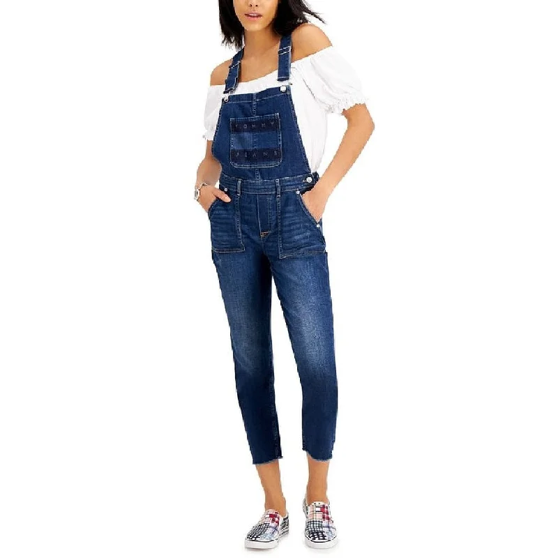 Black Jeans for Formal Look -Tommy Jeans Women's Logo Denim Overalls Blue Size 30