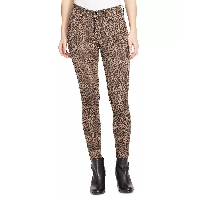 Recycled Jeans for Green -William Rast Women's Denim Cheetah Skinny Jeans Brown Size 24