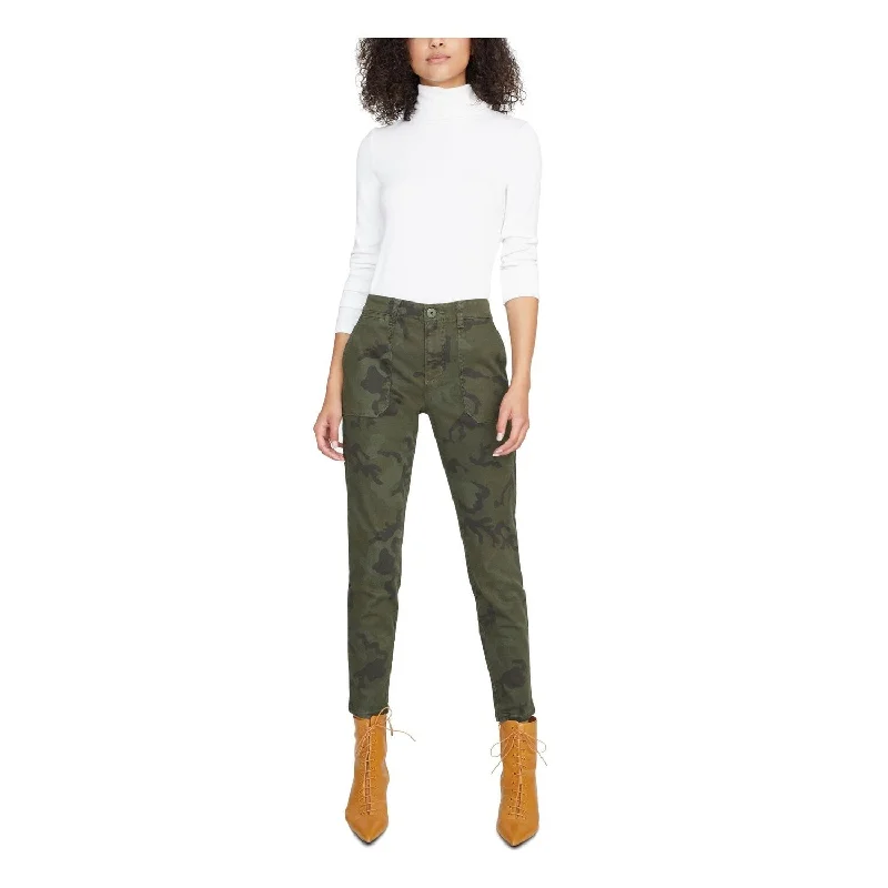 Tapered Jeans for Modern -Sanctuary Women's Zippered Pocketed Ankle Camouflage Skinny Jeans Green Size 29