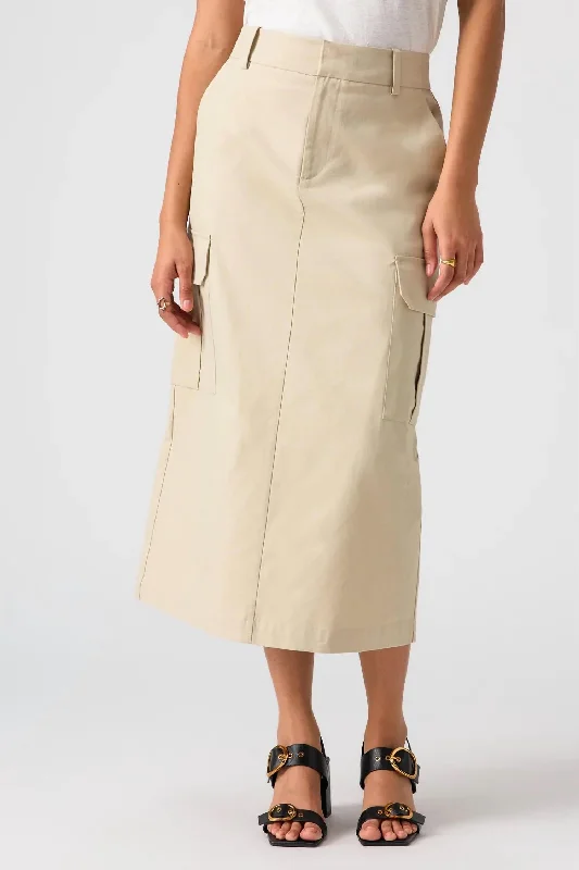 Beige Dresses for Neutral -Essential Cargo Skirt In Marble Beige