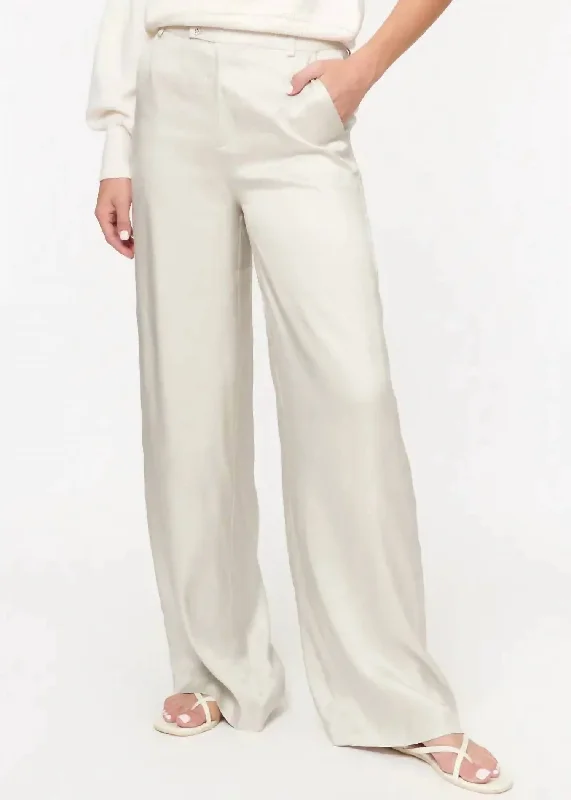 Cozy tight trousers for women with fleece-lined fabric for warmth during cold weather -Anais Pant In Dove