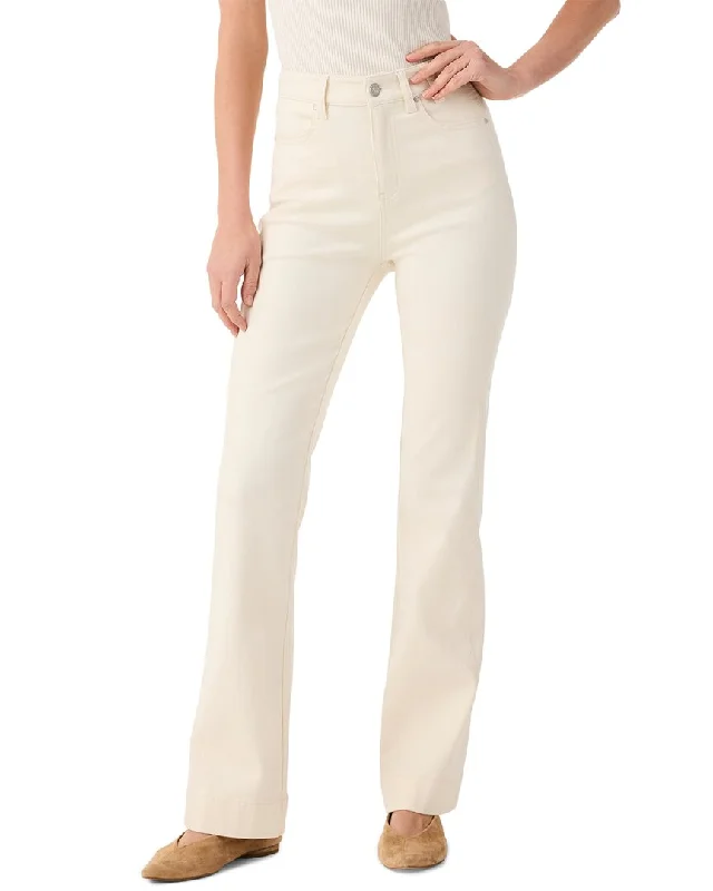 Tight trousers for women with leather accents and modern, bold design -NIC & ZOE Breakaway Bootcut Side Panel Jean