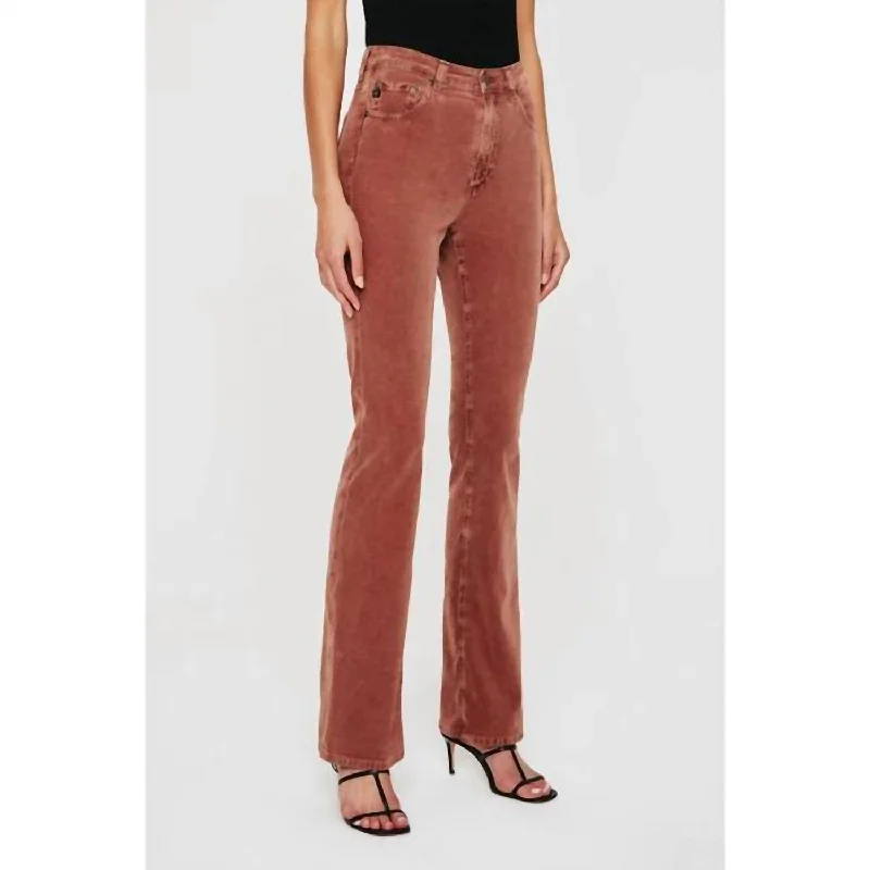 Denim tight trousers for women with skinny fit and timeless blue wash -Alexxis Boot High Rise In Dark Sulfur Walnut