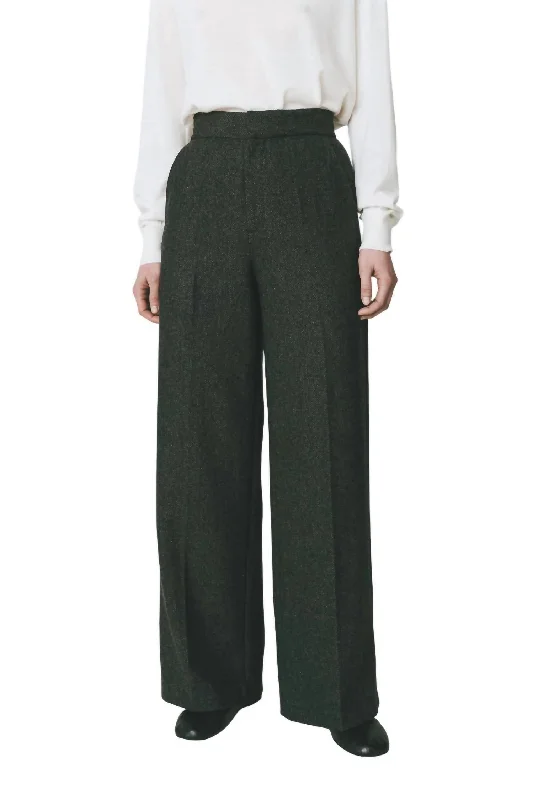 Tight trousers for women with faux leather material for sleek and modern look -Concorde Pant In Cinder