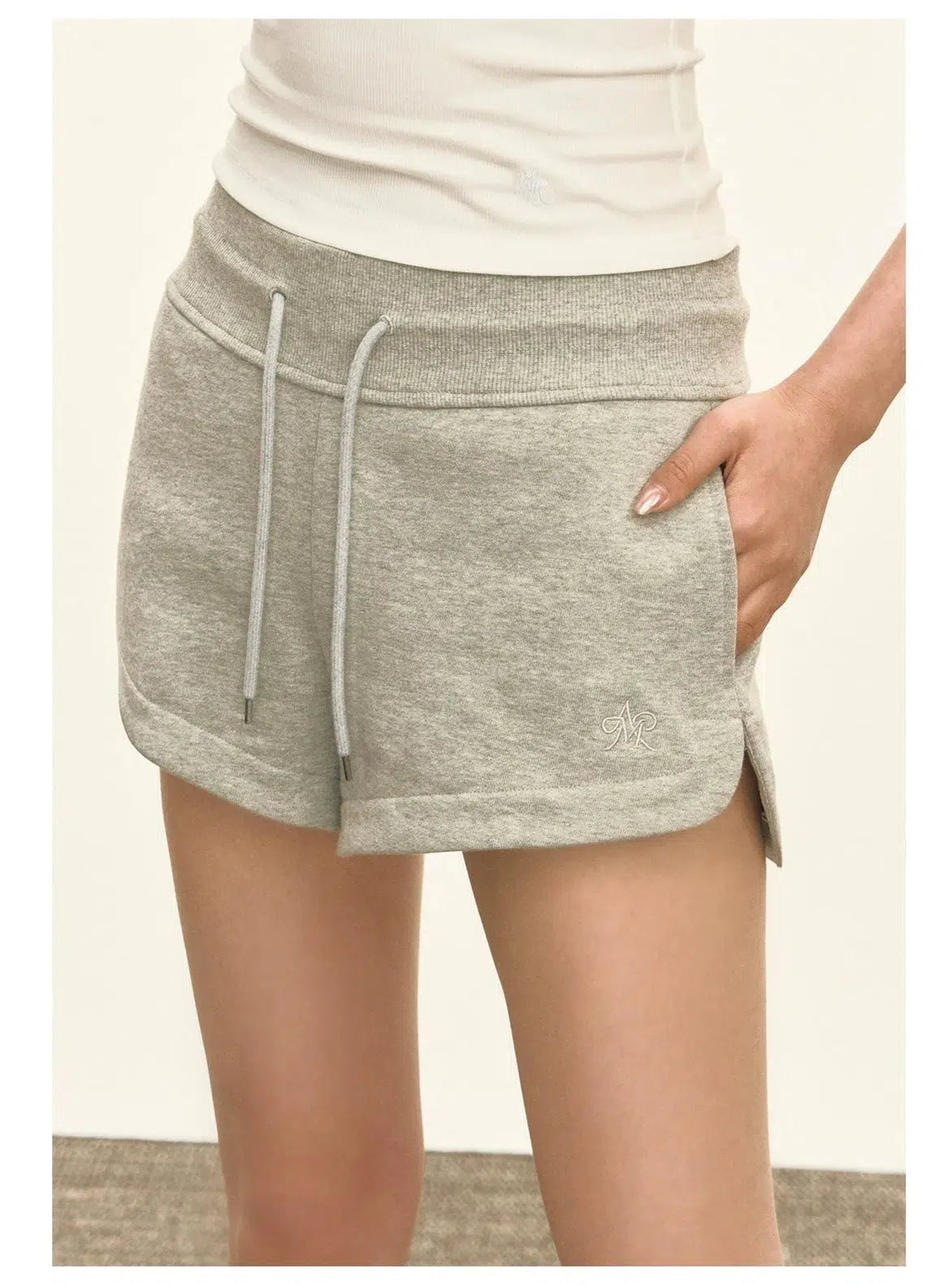 Stylish workout shorts for women with side slits and a flattering fit for any activity-Comfort-Fit Drawstring Casual Shorts