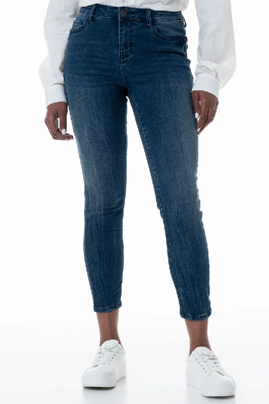 Party Jeans for Night Out -Rf12 Mid Rise Skinny Jeans _ 152629 _ Light Wash