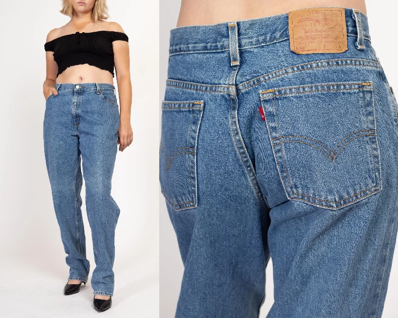 Recycled Jeans for Green -Large 90s Levis 550 High Waisted Mom Jeans 33"