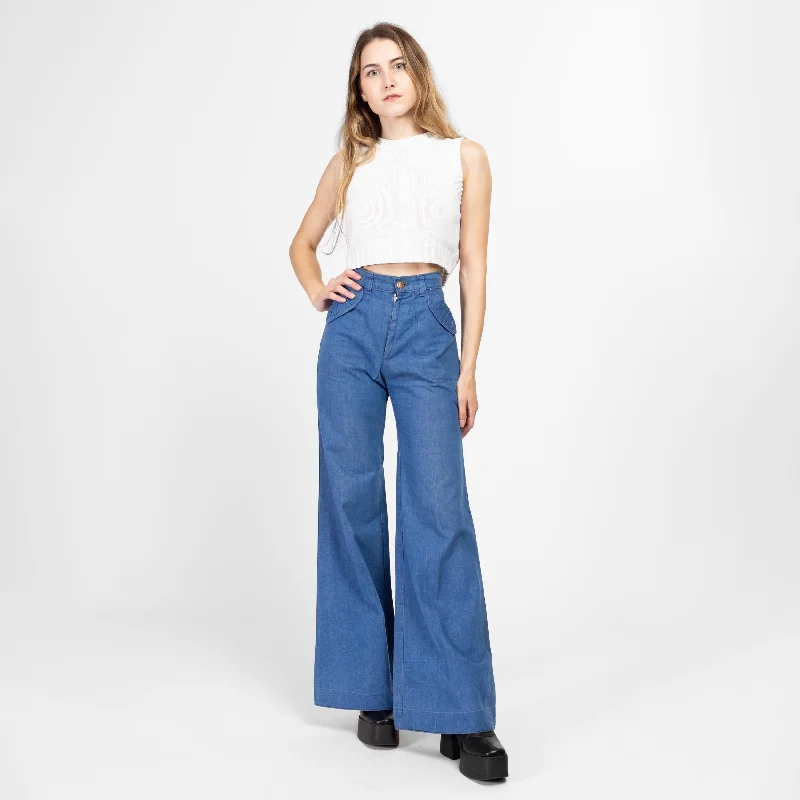 High-end Jeans for Exclusivity -XS-Sm 70s Retro High Waisted Flared Jeans 27"