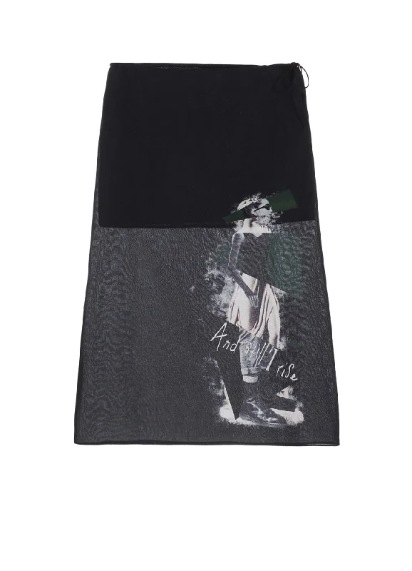 Tie-up Dresses for Decorative -STATUE COLLAGE WAIST STRING SKIRT