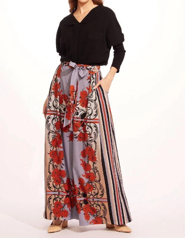 Tight trousers for women with pockets and slim silhouette for practical fashion -Salinger Pants In Arabesque