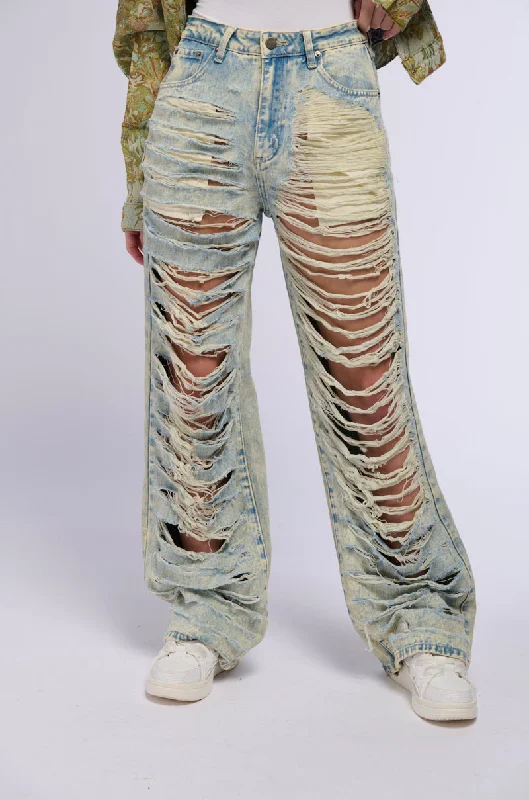 Christmas Jeans for Seasonal -OVER IT DISTRESSED HIGH RISE JEANS