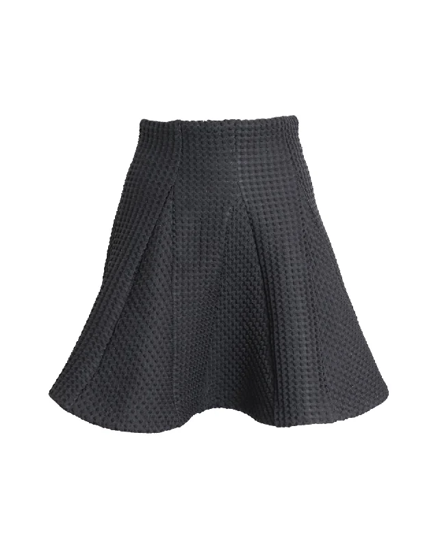 Modern Dresses for Trendy -Maje Flared Mini Skirt in Black Polyester