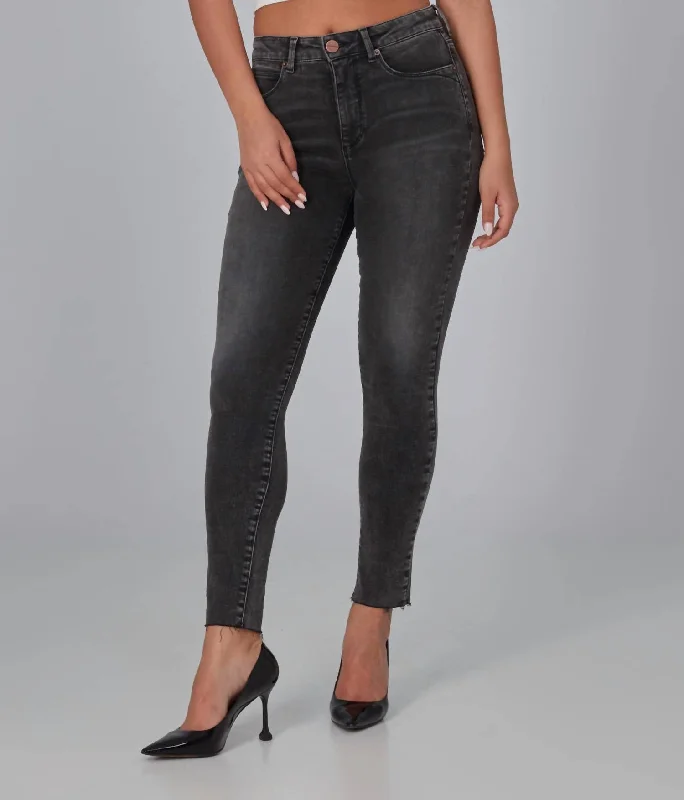 Statement tight trousers for women with bold color options for fashion-forward looks -Alexa High Rise Skinny Jeans In Smokey Grey