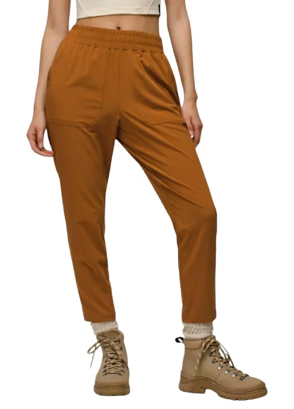 Stretchy knit tight trousers for women with soft fabric and relaxed fit -Women's Railay Straight Pant In Clay