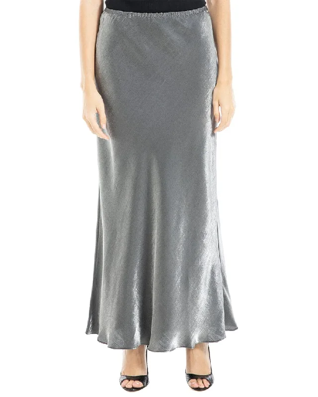 High-waisted Dresses for Flatter -Max Studio Metallic Satin Skirt