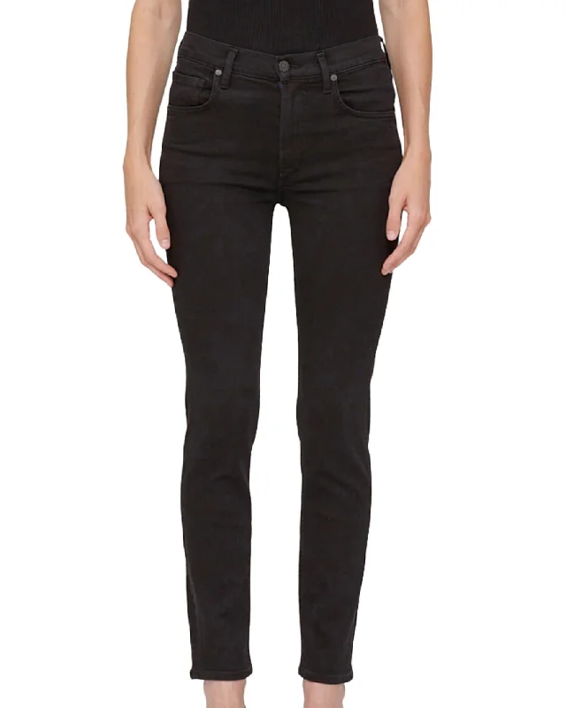 Comfortable tight trousers for women with soft cotton fabric and stretch -Sloane Skinny Denim In Black