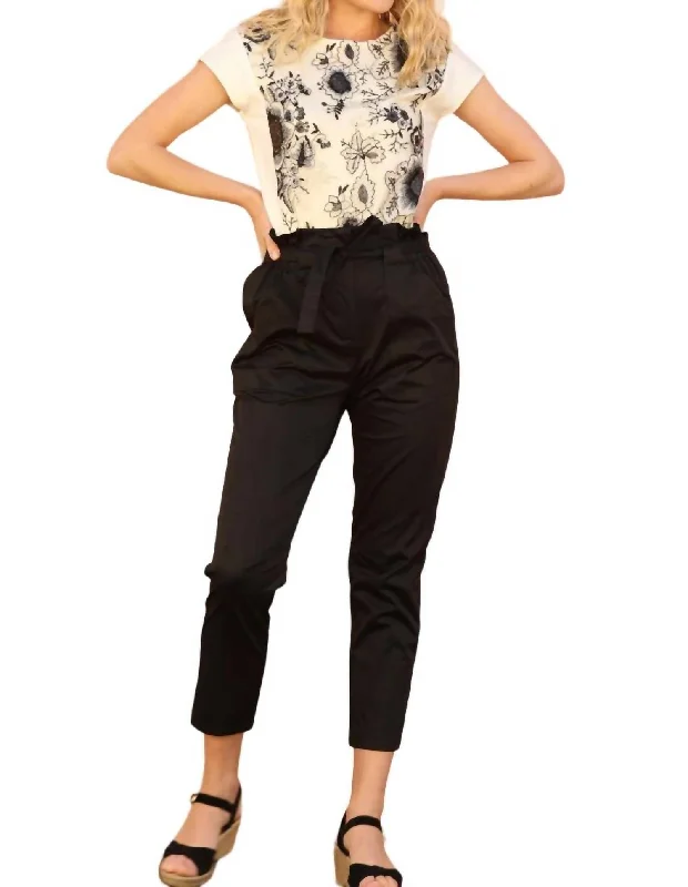 Stylish tight trousers for women with high-waisted fit for flattering look -Cargo Pant In Black