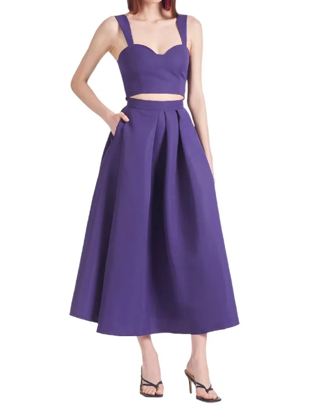 Silk Dresses for Luxurious -Leighton Skirt In Amethyst