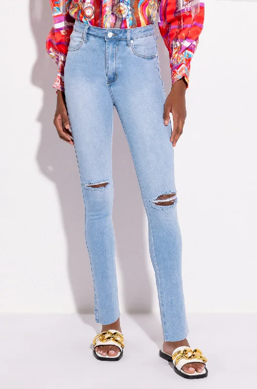 Club Jeans for Social -BARE-BUTT HIGH RISE SKINNY DENIM PANTS