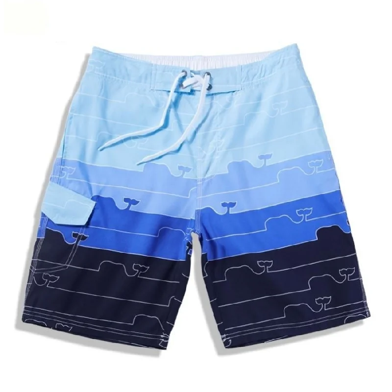 Trendy denim shorts for men with a slim fit and distressed finish for a casual style-Brazilian Classic Cut Men's Sexy Printed Shorts Bikini Swim Wear