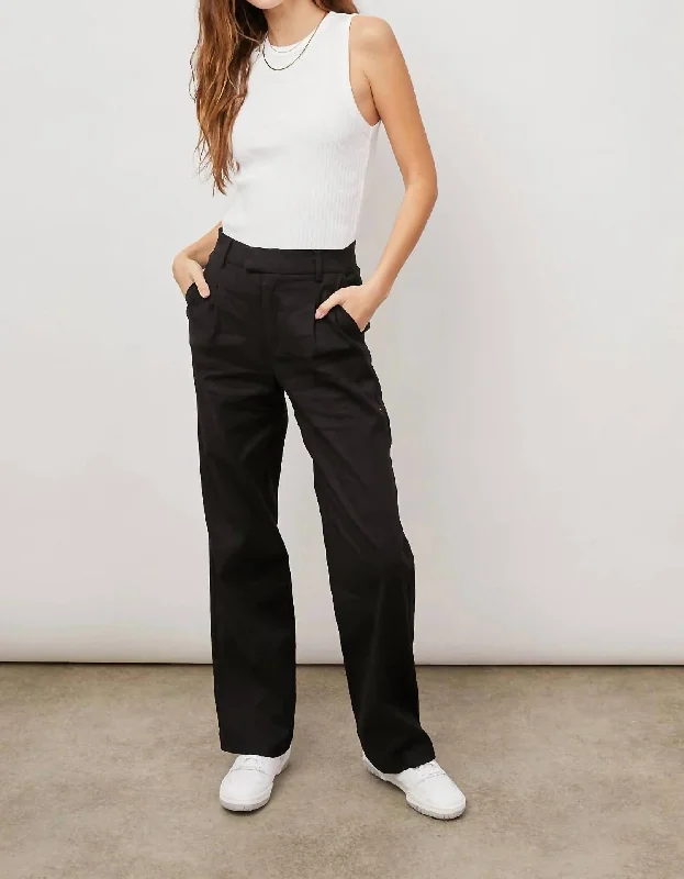 Color-block tight trousers for women with bold contrasts and modern flair -Women's Marnie Pant In Black