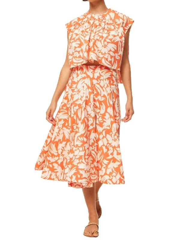 Yellow Dresses for Bright -Emma Skirt In Patmos Tangerine