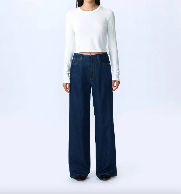 Tight office trousers for women with professional cut and flattering fit -Taylor Infinite Dream Denim Jeans In Blue