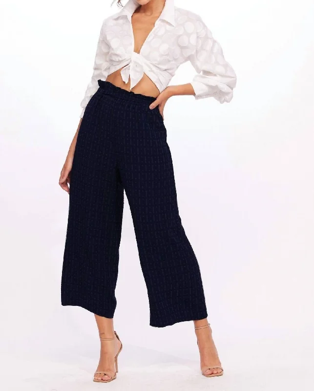 High-rise tight trousers for women with side zippers for easy styling -Adalyn Cropped Pants In Black