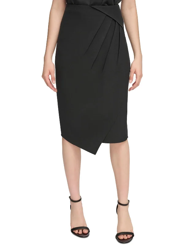 Graduation Dresses for Milestone -Womens Pleated Knee Length Wrap Skirt