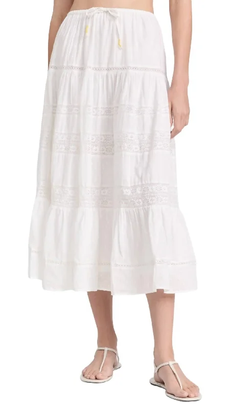 Sleeveless Dresses for Coolness -Vacance Skirt In White