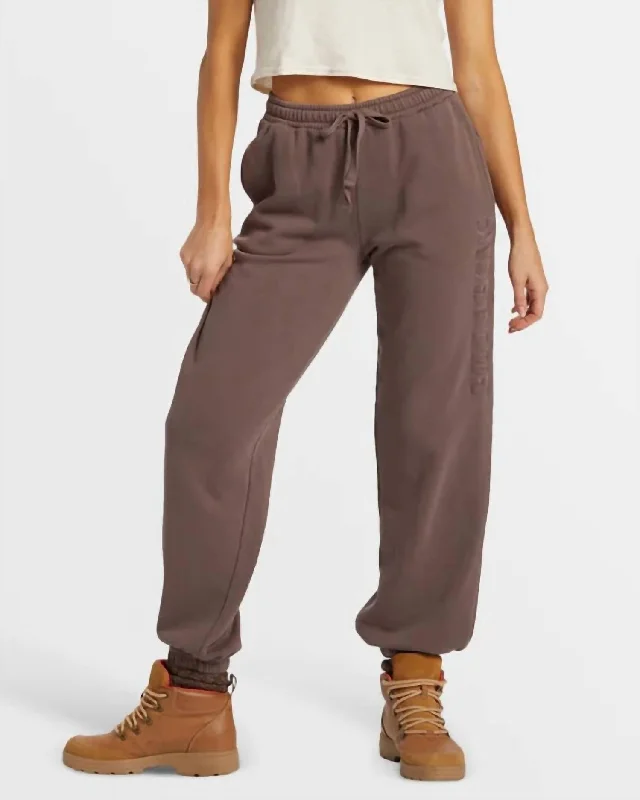 Loose-fit tight trousers for women with high waist and casual, comfortable style -Palmin Jogger In Kona