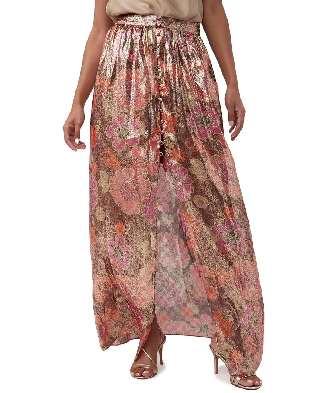 Indian Dresses with Intricacy -Trina Turk Akura Silk-Blend Skirt