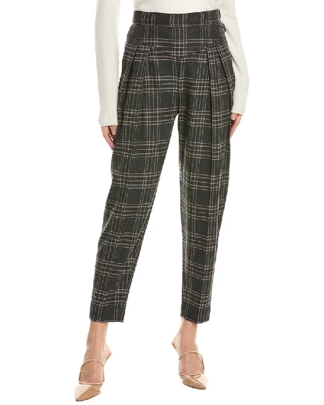 Loose-fitting tight trousers for women with stretchy waistband for ultimate comfort -RED Valentino Wool-Blend Pant