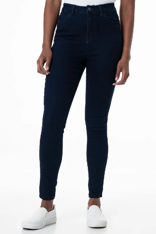 Recycled Jeans for Green -Rf09 Hi-Waisted Skinny Jeans _ 145804 _ Dark Wash