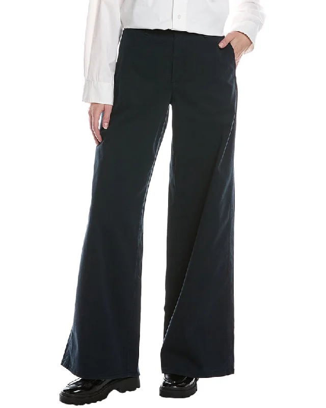 Tight trousers for men with tapered legs and sharp, tailored finish -rag & bone Sofie Salute High-Rise Wide Leg Chino Jean