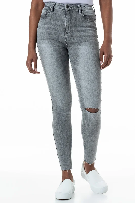 School Jeans for Uniform -Rf05 Hi-Rise Skinny Jeans _ 152638 _ Grey Wash