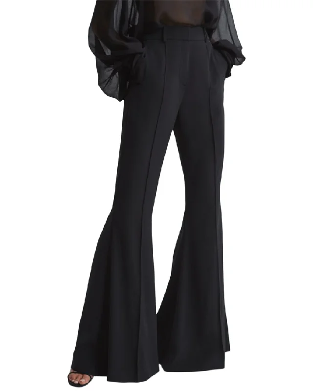 Leather tight trousers for women with edgy design and fashion-forward style -Reiss Gabi Fluid Flare Trouser