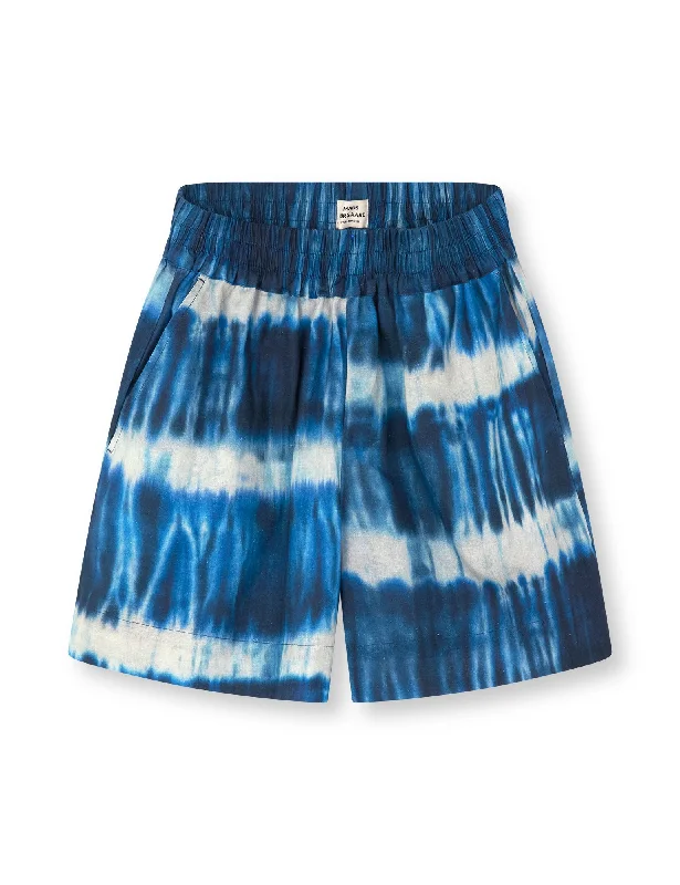 Cargo shorts with a comfortable fit for outdoor adventures and daily wear-Colin Lora Shorts AOP, Tie Dye Stripe AOP Merthyl Blu