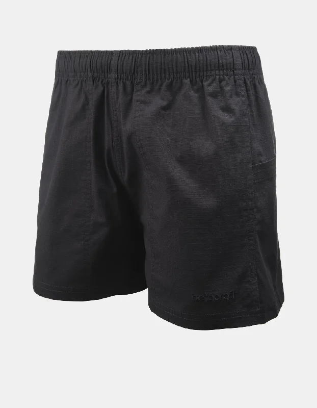 Classic linen shorts for women with lightweight and breathable material for hot weather-Station Shorts 3" Jet Black