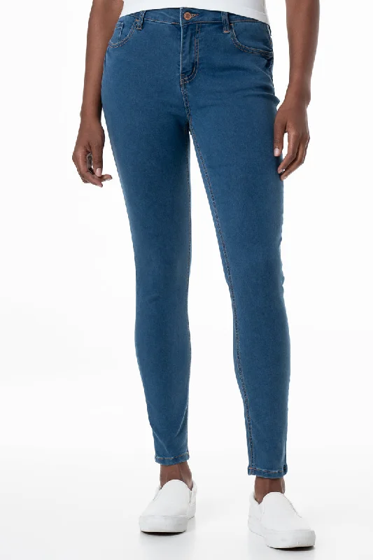 Designer Jeans for Luxury -Rf01 Mid Rise Skinny Jeans _ 145802 _ Mid Wash