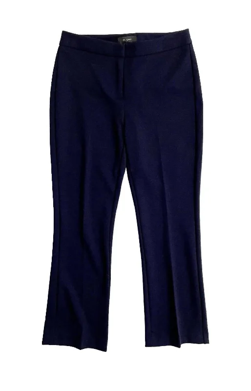 Elegant tight trousers for women with high-quality wool fabric for refined look -Women's Cameron Classic Ankle Pants In Blue