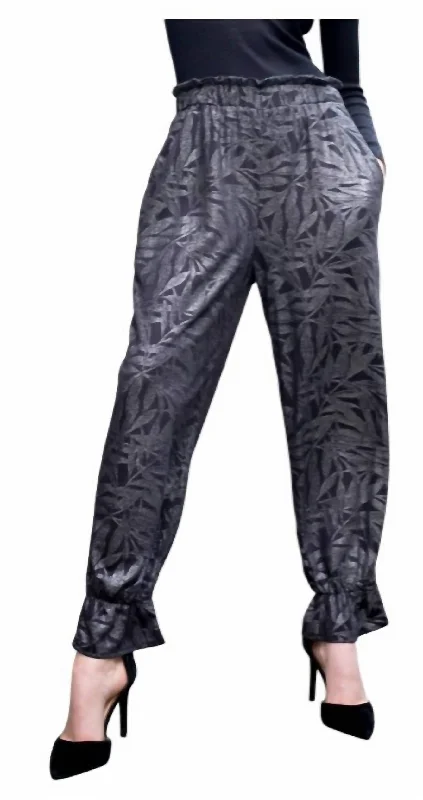 Wool blend tight trousers for women with soft, breathable fabric for year-round wear -Pablo Pants In Metallic Fern