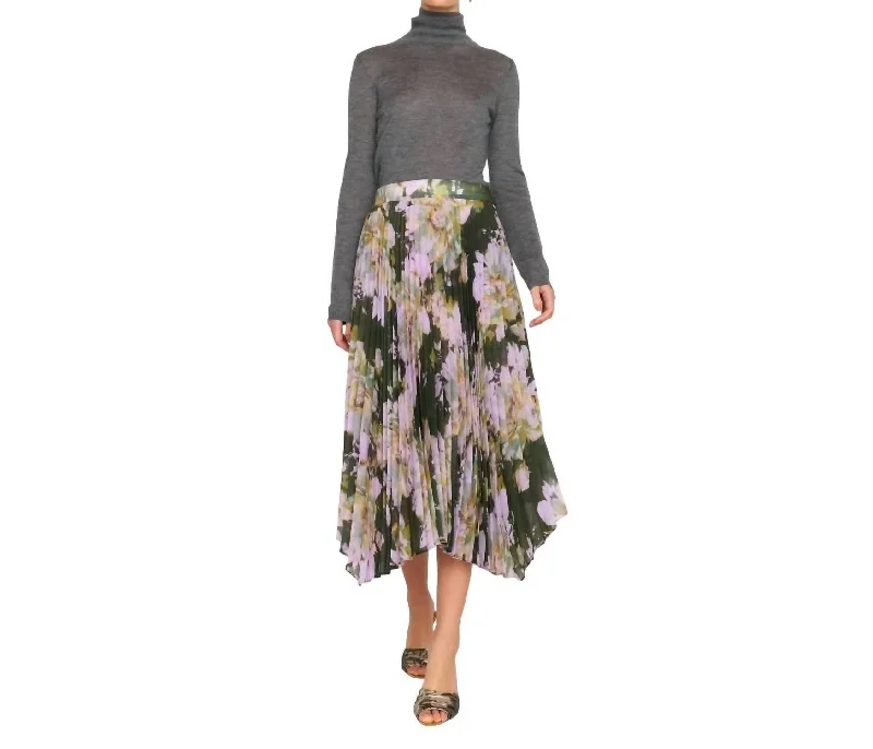 Khaki Dresses for Casual -Gwen Skirt In Midnight Garden