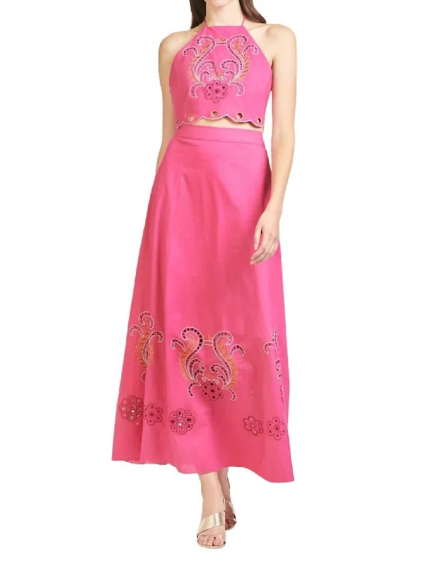 A-line Dresses for Flattering -Colleen Skirt In Fuchsia