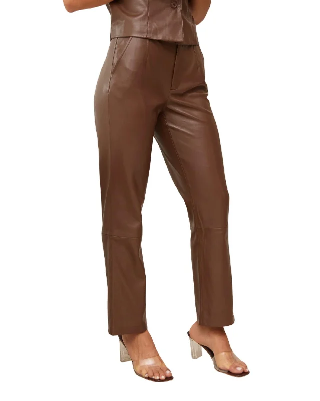 Classic slim-fit tight trousers for men with durable fabric for daily wear -Rucker Pants In Brown