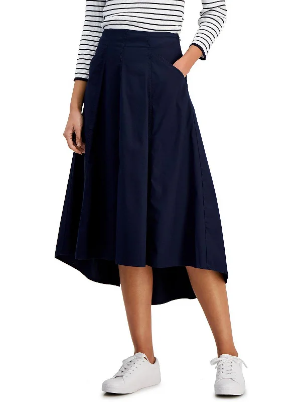 Retro Dresses for Throwback -Womens Stretch Midi Midi Skirt