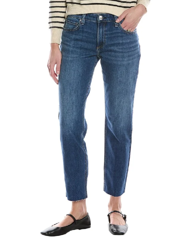 High-waisted tight trousers for women with tapered leg and vintage-inspired design -rag & bone Dre Corinne Low-Rise Slim Boyfriend Jean