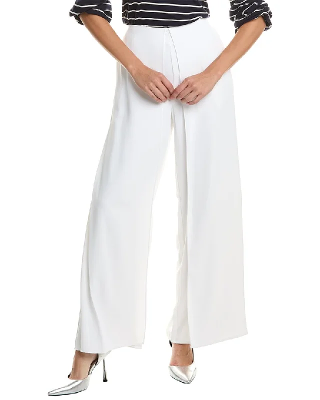 Stretch tight trousers for women with deep waistband for extra comfort and fit -BCBG New York Wide Leg Pant