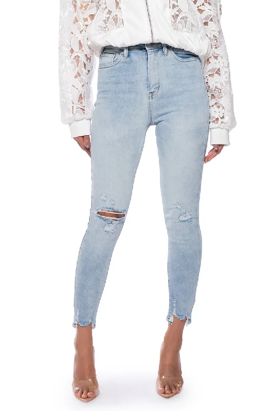 Light Wash Jeans for Casual -SOFIA HIGH RISE SKINNY JEANS